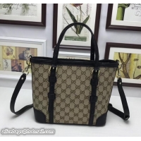 Fashion Gucci Original GG Canvas Tote Small Bag 387603 Black