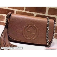 Fashion Gucci Soho Leather Shoulde Bag 336752 Brown