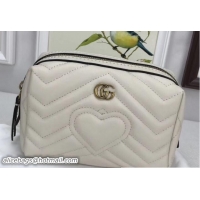 1:1 aaaaa Gucci GG Marmont Cosmetic Case Bag 476165 White 2018