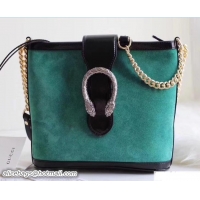 Feminine Gucci Suede Dionysus Medium Bucket Bag 499622 Green 2018