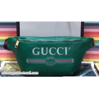 Sophisticated Gucci Print Leather Vintage Logo Belt Bag 493869 Green 2018