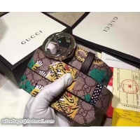 Luxury Gucci Width 3.5cm GG Canvas Embroidered Felid Interlocking G Buckle Belt 20703 Green