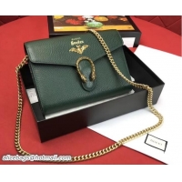 Classic Hot Gucci Garden Dionysus Mini Chain Wallet Bag 516920 Bat Dark Green 2018