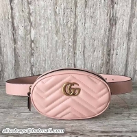 Hot Sale Gucci GG Marmont Quilted Leather Bag 476434 Pink