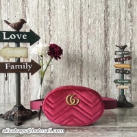 Grade Quality Gucci GG Marmont Velvet Belt Bag 476434 Rose Red