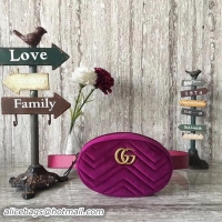 Discount Gucci GG Marmont Velvet Belt Bag 476434 Purple