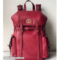 Duplicate Gucci RE(BELLE) Leather Backpack Bag 526908 Red 2018
