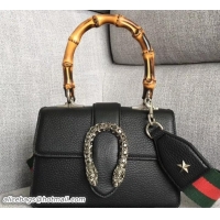Famous Gucci Web Shoulder Strap Dionysus Mini Top Handle Bag 523367 Black 2018