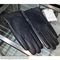 Good Product Gucci Smooth Lambskin Gloves Black 102002 2018