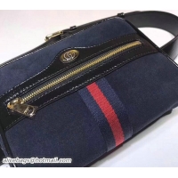 Top Grade Gucci Ophidia Suede Small Belt Bag 517076 Blue