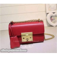 Purchase Gucci Padlock Leather Shoulder Bag 409487 Red