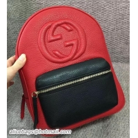 Spot Bulk Cheap GUCCI Soho Leather Chain Backpack 431570 Red