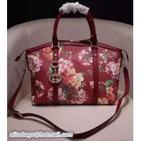 Low Cost Gucci Blooms Canva Medium Top Handle Bag 341503 Red