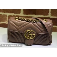 Crafted Gucci GG Marmont Matelassé Chevron Mini Chain Shoulder Bag 446744