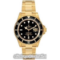 Rolex Submariner Series Submariner Date 18kt Yellow Gold Mens Wristwatch 16618-BKSO