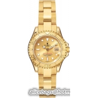 Rolex Yachtmaster Series 18kt Yellow Gold Unidirectional Rotating Ladies Automatic Wristwatch 169623-CSO