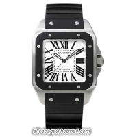 Cartier Santos 100 Stainless Steel Mens Automatic Wristwatch-W20121U2