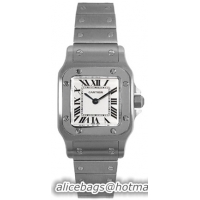 Cartier Santos Series Fashionable Ladies Swiss Quartz Wristwatch-W20056D6