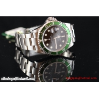 Rolex Stainless steel black dial Green Bezel Oyster Perpetual Date SUBMARINER unworn Gents wrist watch 16610LV-93250