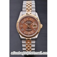 Rolex Datejust Rose Gold Stainless Steel Watch-RD3813