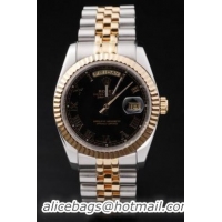 Rolex Day-Date Golden&Black Surface Cutwork Watch-RD2444