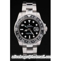 Rolex GMT-Master II Black Stainless Steel Men Watch-RM2418