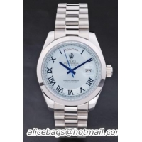 Rolex Day-Date White Stainless Steel Watch-RD2877