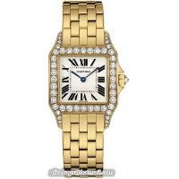 Cartier Santos Demoiselle 18k Yellow Gold Ladies Swiss Quartz Wristwatch-WF9002Y7
