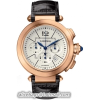 Cartier Pasha Fashionable 18k Pink Gold Mens Automatic Wristwatch-W3019951