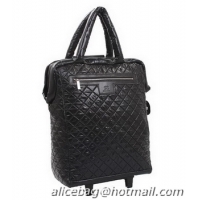 Chanel CoCo Quilted Nylon Trolley A47204 Black