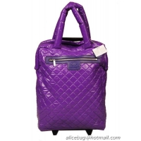 Chanel CoCo Cocoon Quilted Nylon Trolley A47204 Hyacinthine
