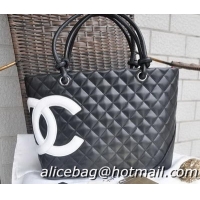 Affordable Price Chanel Cambon Medium Shoulder Bags A25169 Black&White