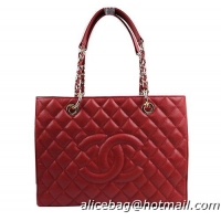 Duplicate Chanel Classic Coco Bag Red GST Caviar Leather A50995 Gold