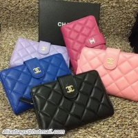 Chanel Matelasse Bi-Fold Wallet Sheepskin Leather A50073