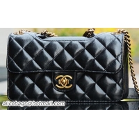 Chanel Classic Flap Bag Iridescent Leather A67031 Black