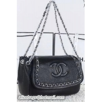 Purchase Chanel Flap Shoulder Bag Calfskin Leather A90927 Black