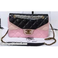 Famous Chanel Classic Flap Bag Sheepskin Leather A93901 Pink