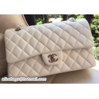 Famous Brand Chanel 2.55 Series Flap Bag Original Lambskin Leather A1112 White