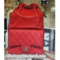 Top Quality Chanel Sheepskin Leather Backpack 15ss Red