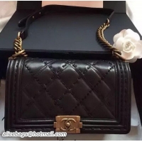 Buy Discount Chanel Boy Flap Shoulder Bags Calfskin Leather A67033 Black