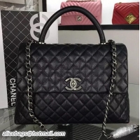 Popular Style Chanel Shoulder Tote Bag Original Caviar Leather A7782 Black