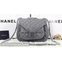Buy Cheapest Chanel Flap Shoulder Bag Original Sheepskin Leather A93022 Grey