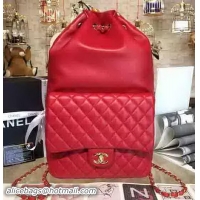 Best Grade Chanel Backpack Original Sheepskin Leather A94430 Red