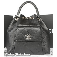 Hot Style 2016 Chanel Top Handle Bag Original Calfskin Leather A93880 Black