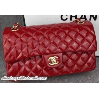 Grade Product Chanel 2.55 Series Double Flap Bag Red Original Patent Leather CF7024 Gold