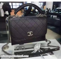 Big Discount Chanel Classic Top Flap Bag Original Calfskin Leather A98069 Black