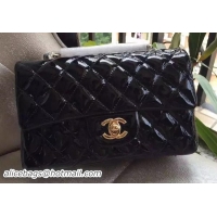 Shop Discount Chanel mini Classic Flap Bag Original Patent A1116 Black Gold