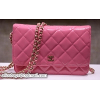 Good Looking Chanel mini Flap Bag Patent Leather A33814P Pink Gold