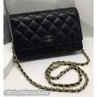 Buy New Chanel WOC mini Flap Bag Cannage Pattern A33814C Black