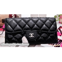 Traditional Specials Chanel Tri-Fold Wallet Iridescent Leather CHA2603 Black